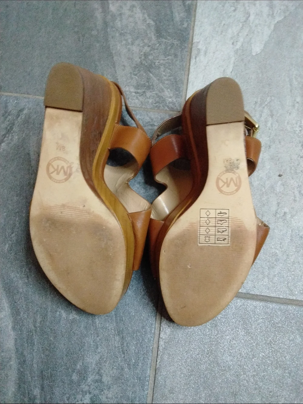 Michael Michael Kors Tan Leather Open-Toe Women’s Sandals
